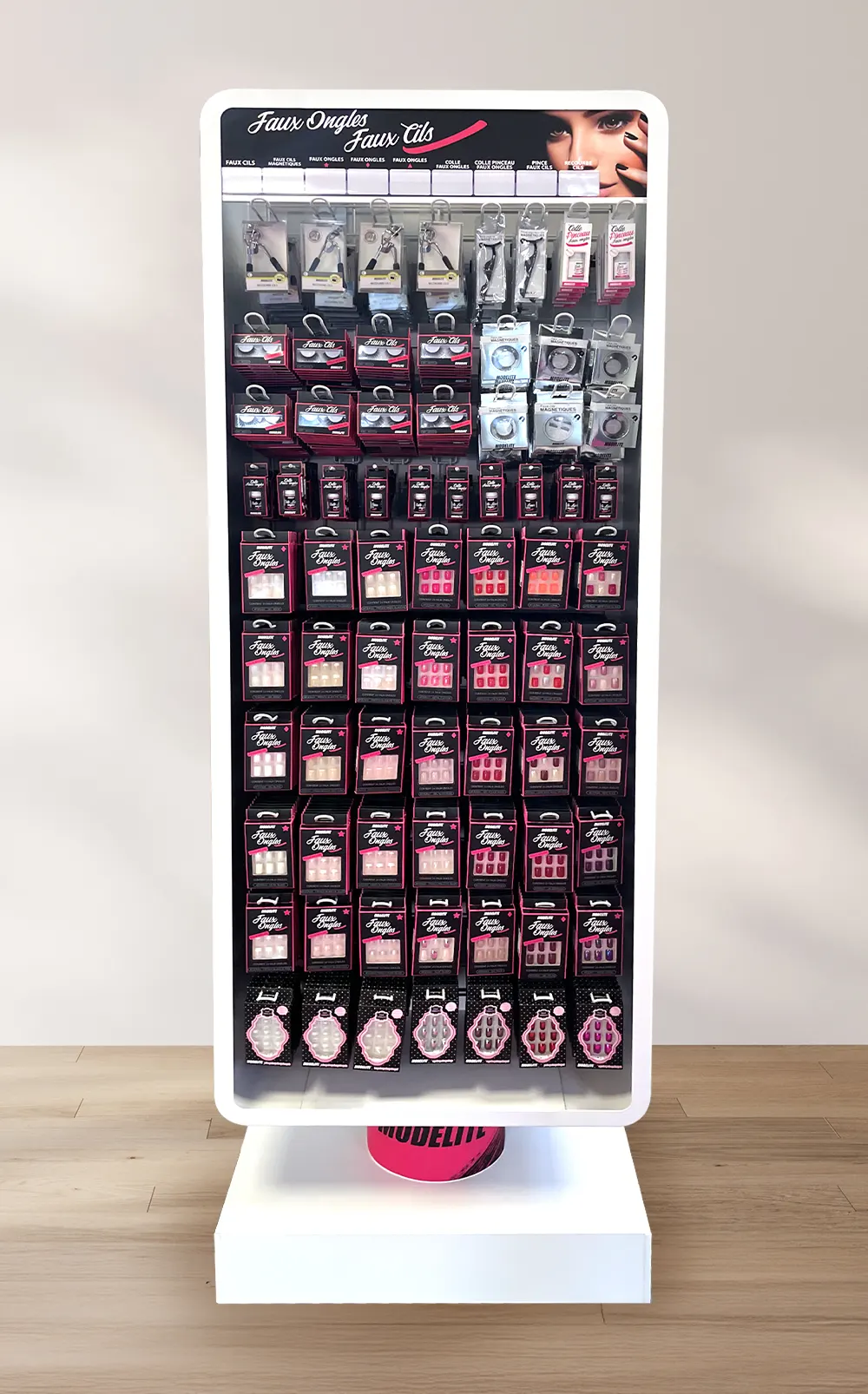 Modelite maquillage Faux cils faux ongles 2 Image Îlot 5 étagères