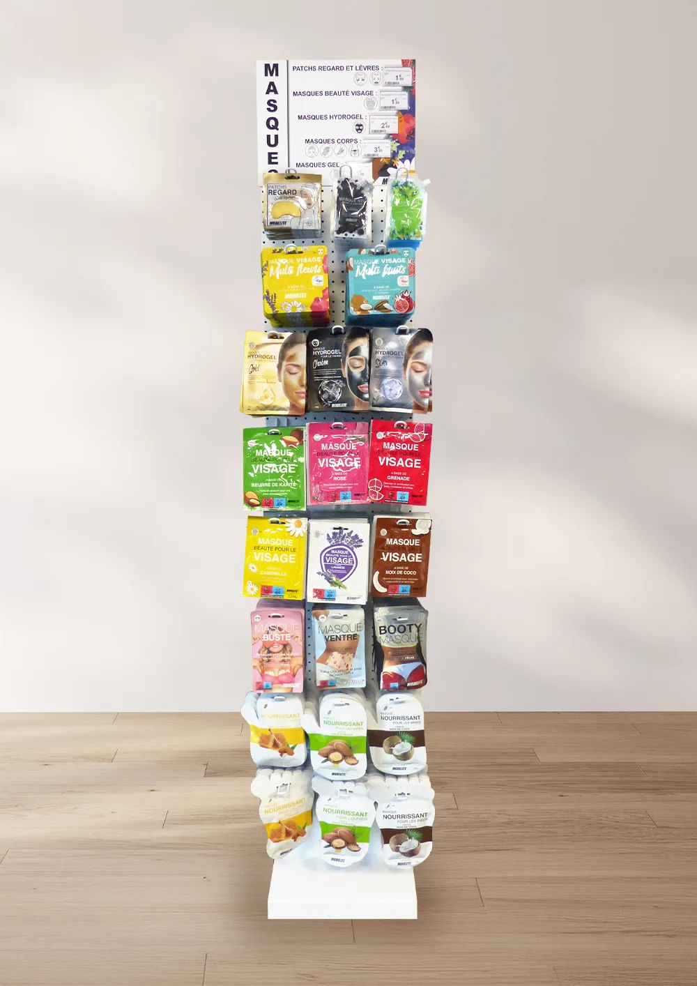 Présentoir masques Image Îlot 5 étagères